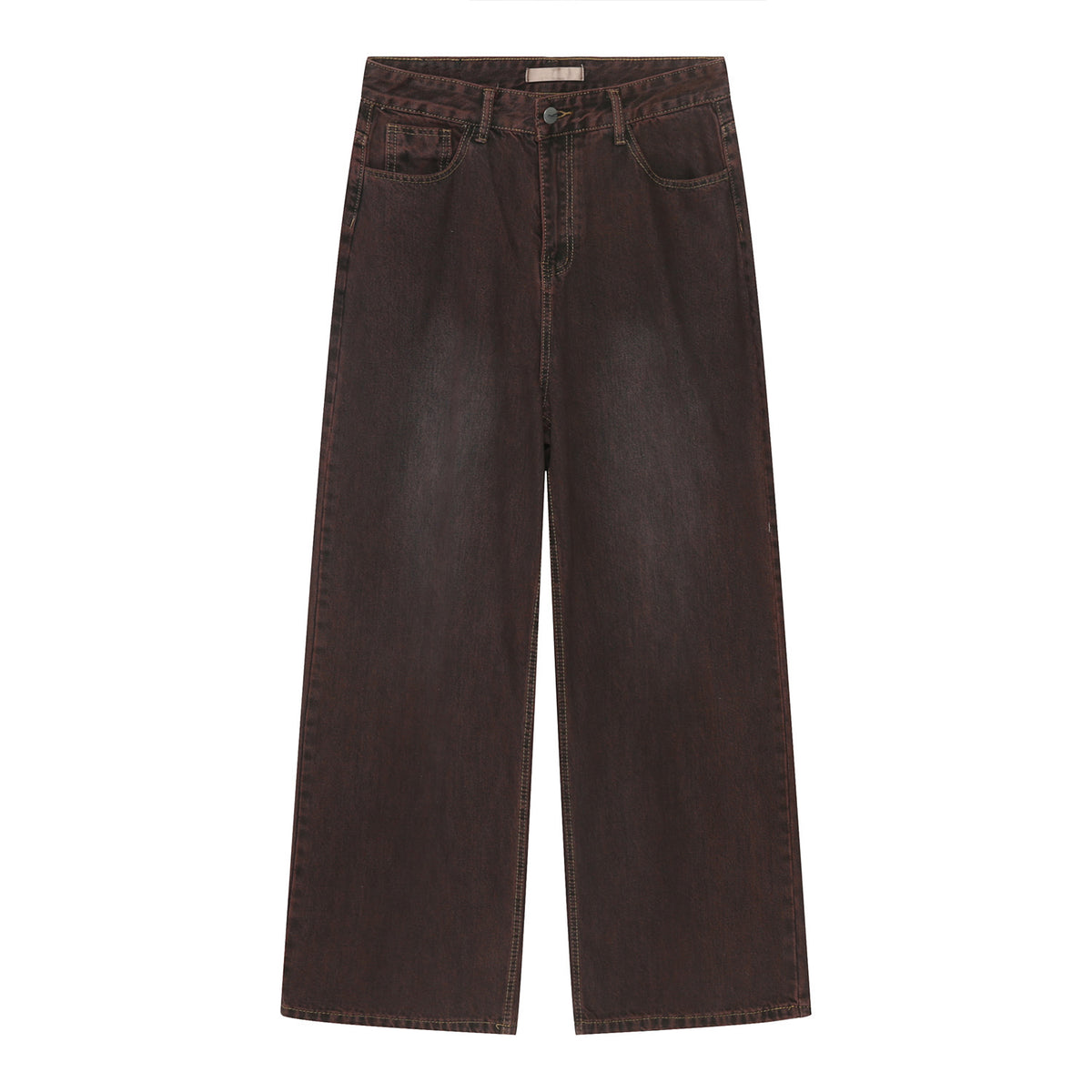 Basic Style Straight Loose Fit Jeans